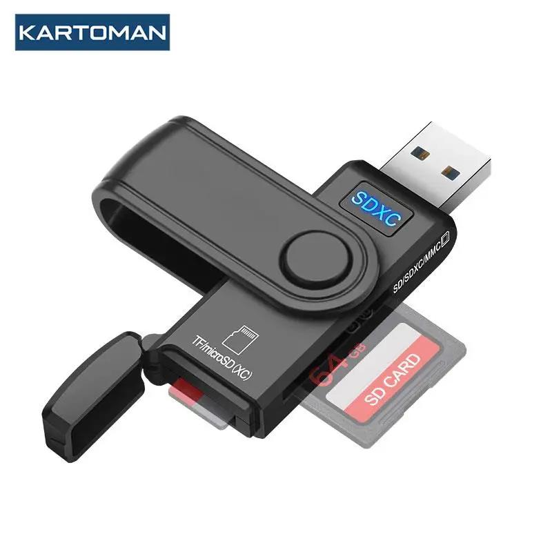KARTOMAN-Ƽ ޸ ī  , ī帮, ũ SD/TF ũ SD , ǻ pc, USB 3.0